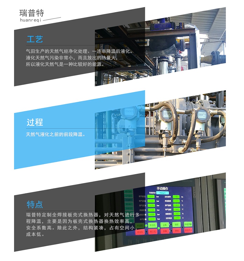 瑞普特天然气板壳式换热器